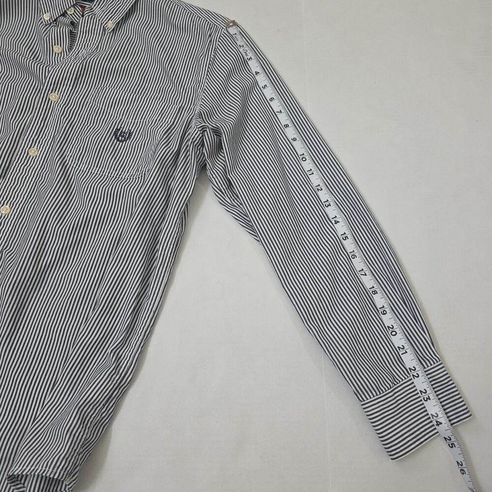 Chaps Ralph Lauren Men’s Small Blue Striped Button Down Shirt Preppy - Picture 5 of 5